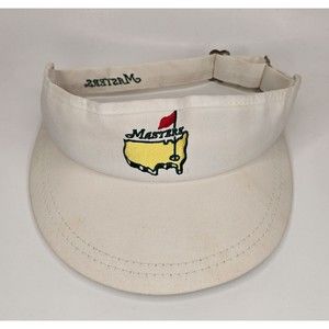 Masters Adjustable Visor Golf Hat White Strapback American Needle